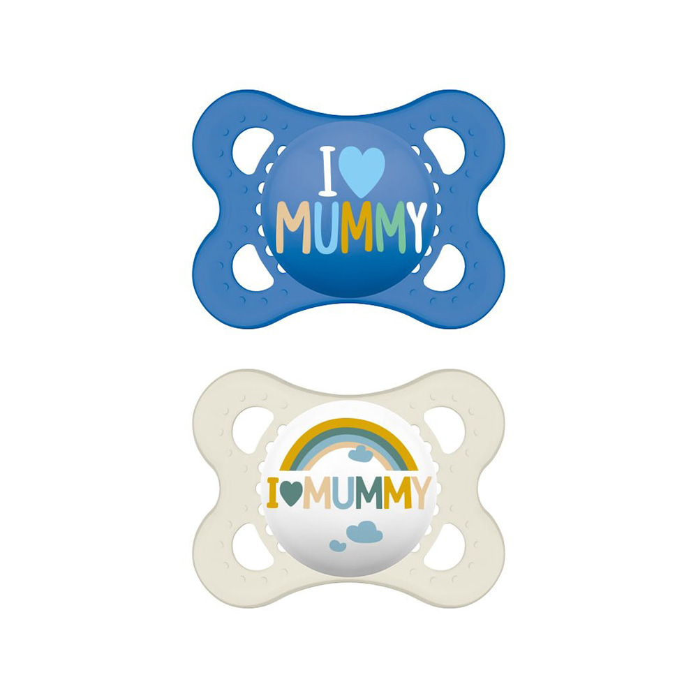 MAM - Ι LOVE MUMMY Πιπίλα Σιλικόνης 2-6m (αγόρι) - 2τεμ.